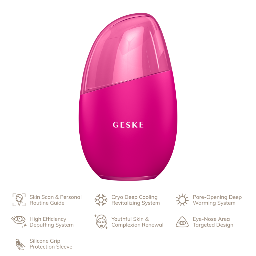 Cool & Warm Eye and Face Massager | 7 in 1 - Magenta - Image 3